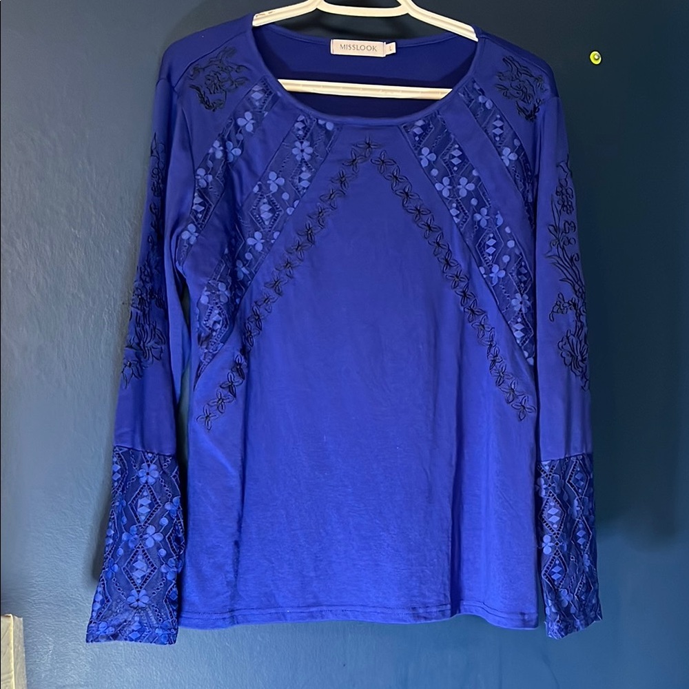 Misslook Women's Blue Top